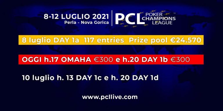 PCL 2021 - Oggi OMAHA e DAY 1B del Main Event